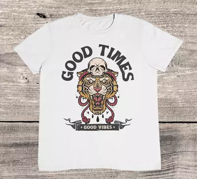 Buy Old School Tiger Tattoo T Shirt - %100 Premium Cotton • 12.95£