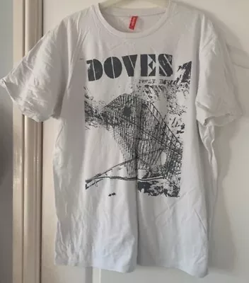 Buy Doves T Shirt Indie Rock Band Merch Tee Size Large White • 12.95£