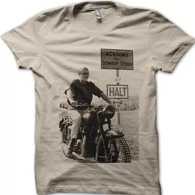 Buy The Great Escape Biker Motorcycle WW2 Movie Cotton T-shirt 09056 • 13.95£
