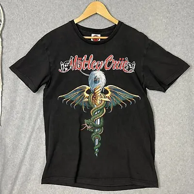Buy Motley Crue T Shirt Tee Rock Wear Size L Dr Feelgood Black Sword Snake Band • 28.44£