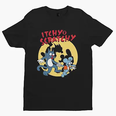 Buy Itchy And Scratchy T-Shirt - Funny Film TV Movie Cartoon • 8.39£