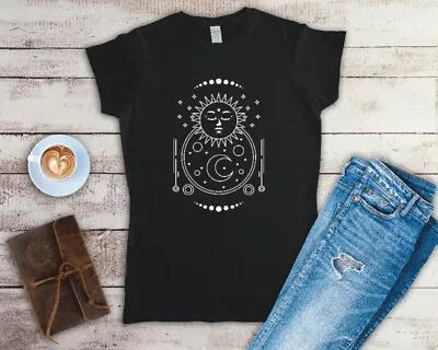 Buy Boho Sun Celestial Ladies Fitted T Shirt Sizes Small-2XL • 11.24£