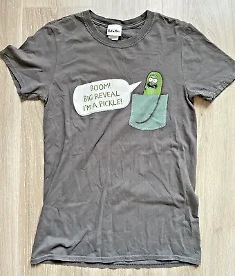 Buy Rick And Morty Adult Swim Exclusive T Shirt Small Pickle Rick Pocket Grey • 10.99£