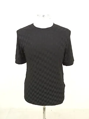 Buy Men's Prevu Dune T-Shirt Black Short Sleeve Geometric-Pattern Logo Crew New* F1 • 15.99£