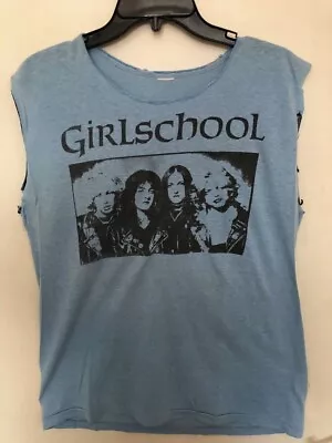 Buy Girlschool 1970's Vintage Double-Sided T Shirt M Very Rare  Rock Punk Metal • 284.71£