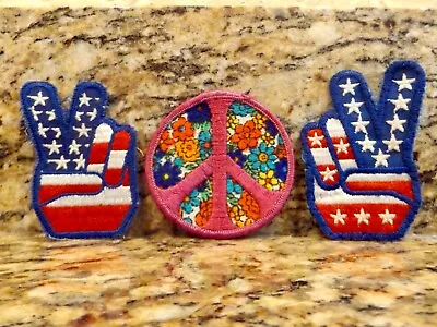 Buy (3) VINTAGE-1960's-70's Peace Patches For Your Denim Jacket Or Quilt !!!!! • 14.20£