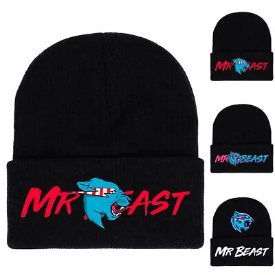 Buy Women Men Winter Cartoon Mr Beast Beanie Hat Youtuber Merch Knit Hip Hop Caps • 4.79£