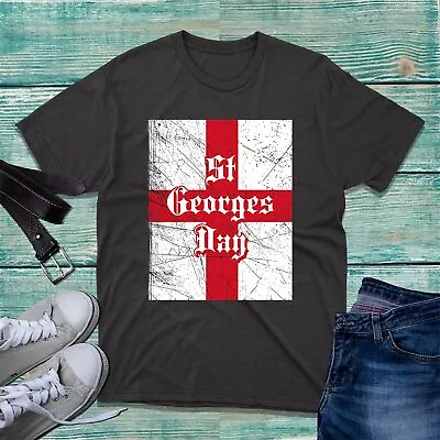 Buy St. Georges Day T-Shirt Saint George Cross England Flag Religious Warriors Top • 9.99£