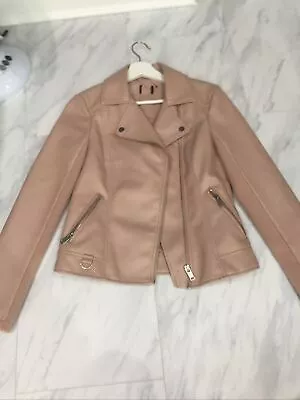Buy Pink Leather Jacket For Teenagers , Size 10 Small , Great Condition • 20£