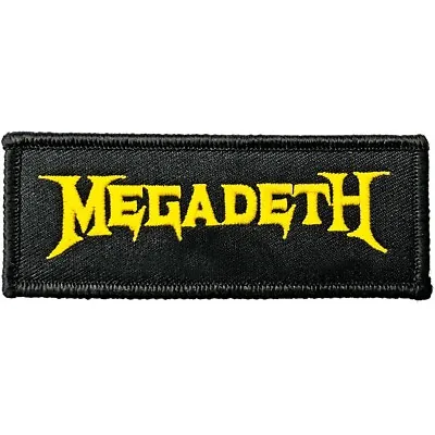 Buy MEGADETH Patch: LOGO: Yellow Embroidered Vic Official Lic Merch Fan Gift £pb • 4.25£