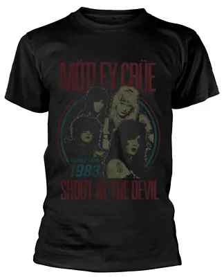 Buy Motley Crue Shout At The Devil 83 Tour Black T-Shirt OFFICIAL • 16.29£