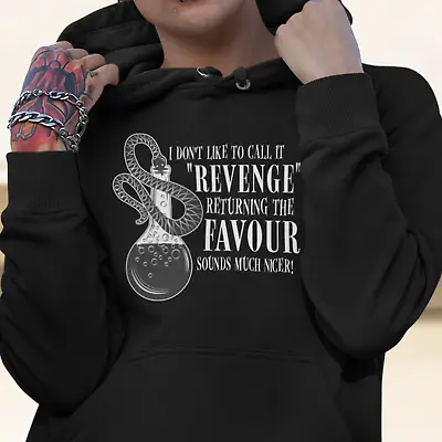 Buy Not Revenge Returning Favour Black Hoodie - Poison Snake Witch Cauldron Goth Hex • 16.99£
