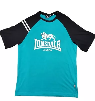 Buy Lonsdale T Shirt Men Large Turquoise Blue Logo • 6.99£