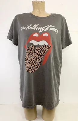 Buy The Rolling Stones Shirt Plus Size 2 24  Short Sleeves Animal Print Lips Rock • 16.38£