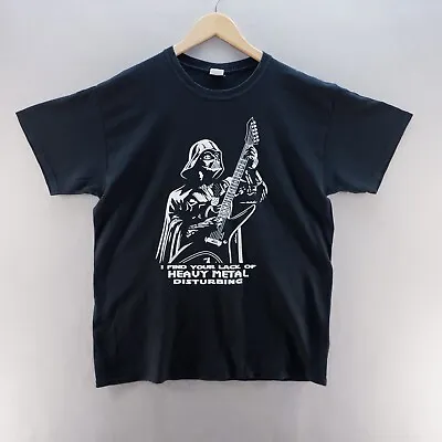Buy Darth Vader Mens T Shirt Large Black Heavy Metal Parody Cotton  • 8.99£