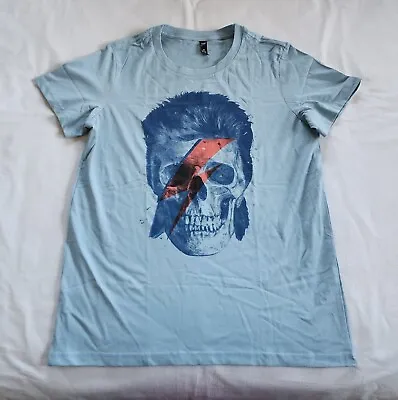 Buy Threadheads Womens Gamma Ray Skull Blue Short Sleeve Printed T Shirt Size S New • 15.78£