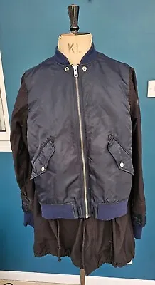 Buy Diesel Bomber Mid-Length Cowhide Leather Jacket ~ 2 In 1 Men's Medium Blue RARE • 36£