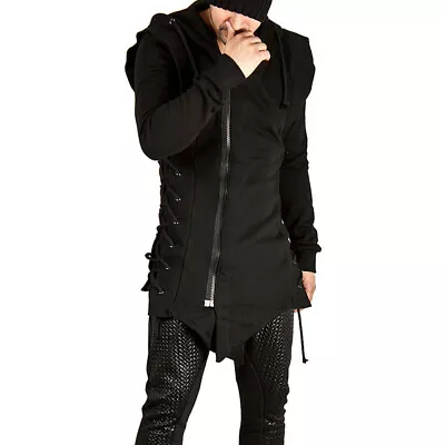 Buy Vintage Plague Doctor Gothic Punk Black Long Sleeve Hoodie Men's Costume Tops • 40.79£