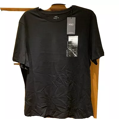 Buy Marks And Spencer T Shirt  - Tokyo Black -  Size XL Regular Fit - BNWT • 6£