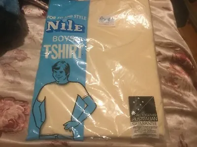Buy  Aussie Made Boys T-shirt SEALED Vintage Brand  nile  70s Size 14 Height 160cms  • 24.95£