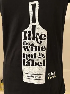 Buy David Rose Schitts Creek Tshirt V-neck Cotton I Like The Wine Not Label SZ W-Med • 18£
