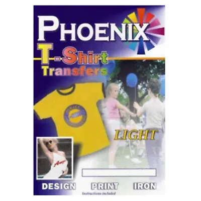Buy Phoenix Iron On A4 T-Shirt Transfer Paper For Light T-Shirts - 5 Sheets • 6.67£