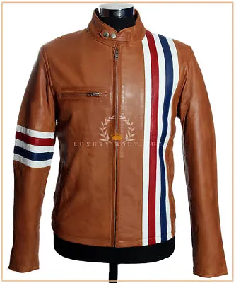 Buy Easy Rider Tan Men's New Biker Style Real Lambskin Leather Movie Fashion Jacket • 87.99£