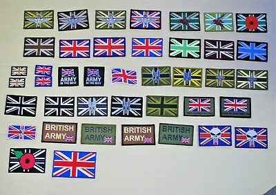 Buy British Army - Union Flag Morale Patches - 44 Different Colours / Types • 2.50£