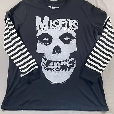 Buy MISFITS Skull Women's Long Sleeve T-SHIRT Plus Size 0 TORRID Punk Rock Band • 19£