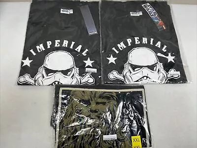 Buy 3x New Star Wars T Shirts Imperial Trooper Chewie Icon New With Tags LOT#38 • 0.99£