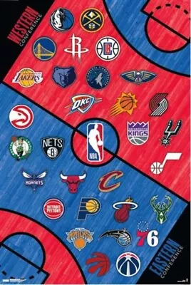 Buy Impact Merch. Poster: NBA - League Logos 22 610mm X 915mm #34 • 8.19£