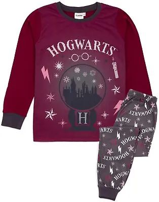Buy Harry Potter Girls Pyjama Set | Kids Red Loungewear T-Shirt & Pants Complete PJs • 12.99£