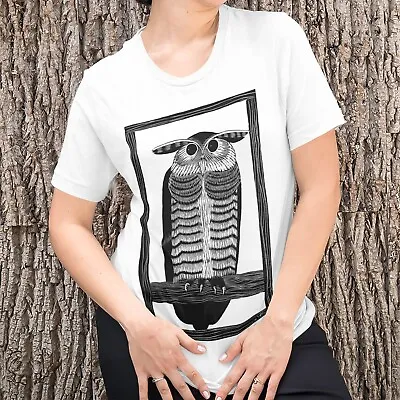 Buy Horned Owl Unisex Adult T-Shirt, Vintage Art • 14£