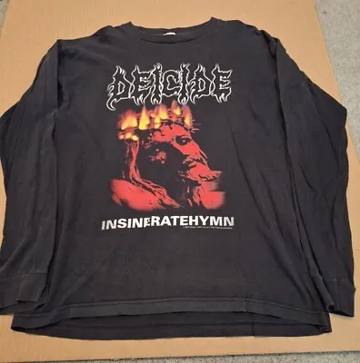Buy #40 DEICIDE Insineratehymn L Vintage Long Sleeve Shirt Morbid Angel Amon Vader • 101.13£