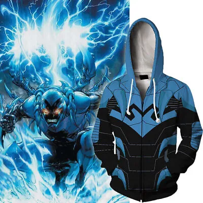 Buy Cosplay Movie Blue Beetle 3D Hoodies Superhero Jaime Reyes Adult Sweatshirts • 16.80£