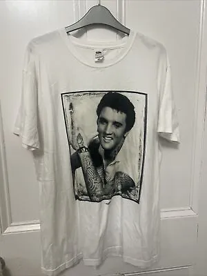 Buy Elvis Presley T SHIRT Large - Elvis Presley With Tattooed Sleeve Art • 12£