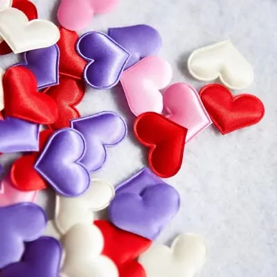 Buy 100 3D Silky Love Heart Confetti Wedding Birthday Valentine Annivers Party Decor • 3.48£