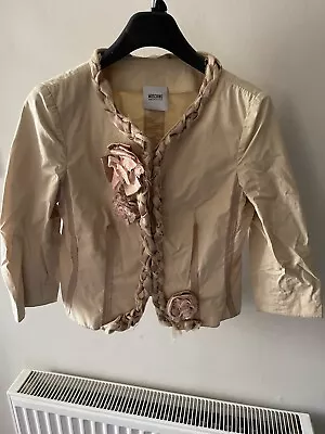 Buy Moschino Cheap & Chic Jacket 12 UK Floral Appliqué Vintage • 0.99£