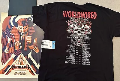 Buy Metallica Worldwired Tour Twickenham London June 2019 Bundle 2XL T-shirt, Poster • 49.99£