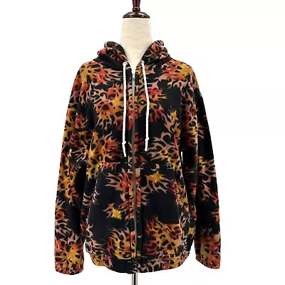 Buy Restless Spirit Boho Flame Fleece Black Hoodie Zipper Jacket Girls 14 • 11.02£