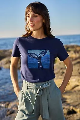 Buy Mountain Warehouse Women's Whale Tail Organic T-Shirt Lightweight Breathable Top • 16.99£