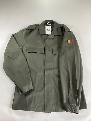 Buy Vintage Supply Jacket Large Green Chore Military Combat Cotton UK Belgium Flag • 24.99£