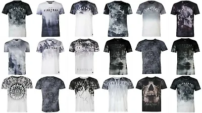 Buy Mens Lightning Skull Firetrap Graphic Print T Shirt Crew Neck Top Size S-XXL  • 22.99£