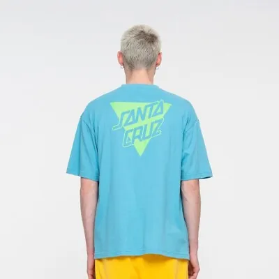 Buy Santa Cruz T-Shirt Stacked Strip Reverse T-Shirt Blue XXL 2XL STREET WEAR WoW • 29.99£