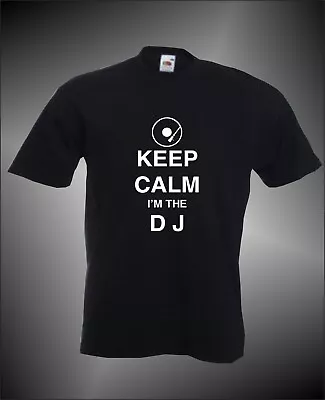Buy Keep Calm I'm The Dj - Funny Retro T-shirt - Black • 9.95£