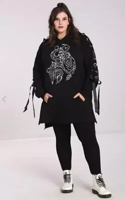 Buy Medusa Hoody Dress Loungewear Hellbunny Corset Dress Health Goth Plus Size • 36.99£