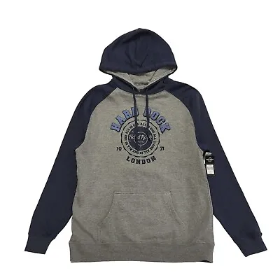 Buy Hard Rock Grey Sports Pullover Sweatshirt Hoodie UK Men's Size L Bnwt CC818 • 29.99£