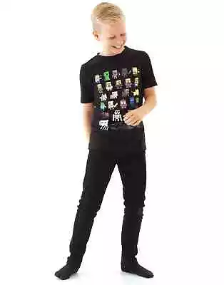 Buy Minecraft Black Short Sleeved T-Shirt (Boys) • 10.99£
