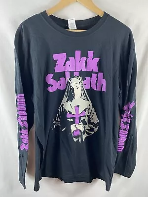 Buy Zakk Sabbath T Shirt XL Size Extra Large Long Sleeved Black Purple Wylde • 14.95£