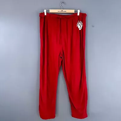 Buy Mens Red White Print 100% Cotton Pyjama Bottoms Lounge Pants Trousers Size XXL • 1£